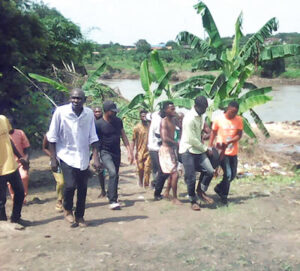 Man And His Motorcycle swept off by flood