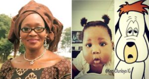 Controversial Journalist, Kemi Olunloyo compares Seyi law's daughter with Cartoon Character
