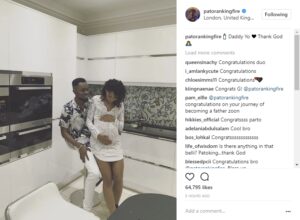 Patoranking shares amazing picture of lover’s baby bump