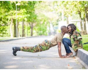 Military love: Check out Adorable pre-wedding photos of Soldier and fiancée 