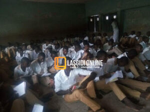 SSS2 students write promotional exam on bare floor in Sokoto