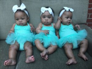 Amazing! See girl triplets that resemble their father.dailyfamily.ng