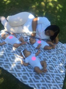 Beautiful Triplet Girls with their mother 1 -Dailyfamily.ng