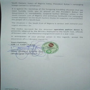 Nnamdi Kanu Petition 3