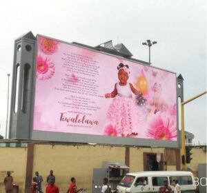 Seyi Law writes birthday message to his daughter on billboard.dailyfamily.ng