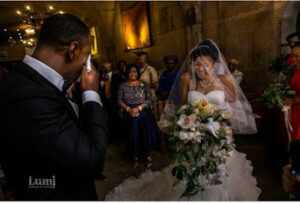 Groom and Bride cry at wedding ceremony.dailyfamily.ng