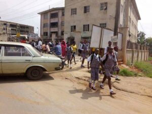 Pandemonium! Children hurry out of schools in Anambra.dailyfamily.ng