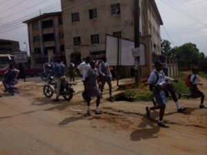 Pandemonium! Children hurry out of schools in Anambra.dailyfamily.ng