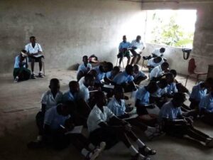 See secondary school in Delta state where students sit on the floor.daillyfamily.ng