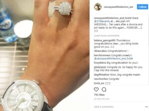 Divorced Mother of two shows off engagement ring, announces her wedding -dailyfamily.ng