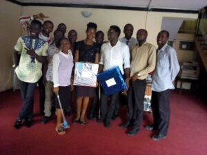 Two newly married staff receives wedding gifts from organizations.dailyfamily.ng