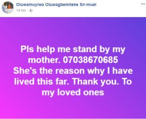 YABATECH fresh graduate commits suicide, begs people to stand by his mother.dailyfamily.ng