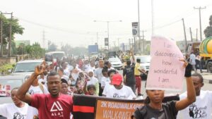 Beauty In Black Foundation leads crowd to Walk against skin bleaching.dailyfamily.ng