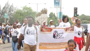 Beauty In Black Foundation leads crowd to Walk against skin bleaching.dailyfamily.ng