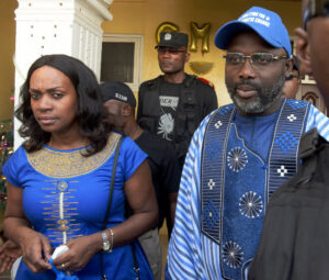 George Weah and his Wife Clar