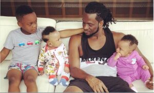 Paul Okoye chill out with his Children in new picture