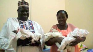 Hon. Lumsambani dilli with his wife and the new babies