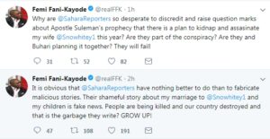 Assassination Prophecy FFK accuses Sahara reporters and Buhari.dailyfamily.ng