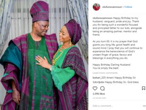 Ogun State First Lady celebrates husband on his 60th birthday.dailyfamily.ng