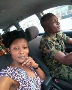 Soldier driving out with fiancee after proposal