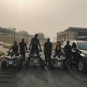 Victor-Anichebe with Girlfriend and friends