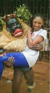 Strange! Lady poses with her village god in Photos.dailyfamily.ng4
