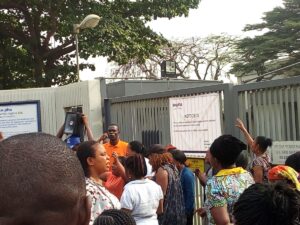 Elderly people, pregnant women protest bad leadership of company.dailyfamily.ng