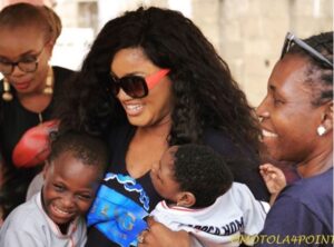 Omotola Jalade Ekeinde Celebrates Birthday with Widows, Orphans.dailyfamily.ng