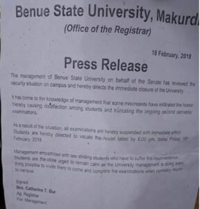 Snake Swallowed Our School Fees, Benue Students Protest.dailyfamily.ng