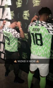 Iwobi and Wizkid at the unveiling