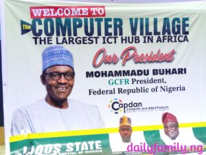 Computer Village Shuts Down as Buhari Visits Lagos.dailyfamily.ng