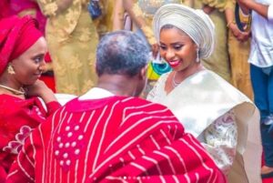 Pastor Mrs. Folu Adeboye Blesses Osinbajo’s daughter at her Engagement9.dailyfamily.ng