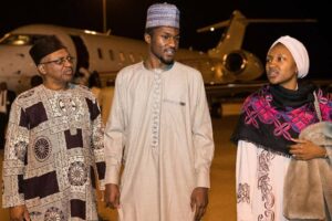 President Buhari Meets His Son After Overseas Treatment (Photos).dailyfamily.ng