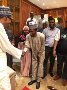 President Buhari Meets His Son After Overseas Treatment (Photos).dailyfamily.ng