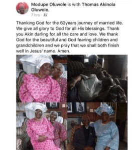 Couple Share Romantic Photos as They Celebrate 62nd Wedding Anniversary2.dailyfamily.ng