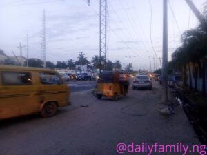 Danger as Electric Pole Falls on Ikeja Road (Photos)3.dailyfamily.ng