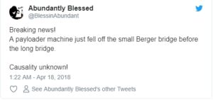 See Appalling Photo of Truck that Fell Off Berger Bridge-dailyfamily.ng