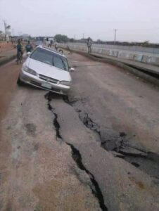Newly Commissioned Road in Kano Cracks (See Photos).dailyfamily.ng