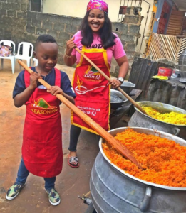 Mercy Aigbe Shows Off Cooking Skills with Her Son (See Photos).dailyfamily.ng