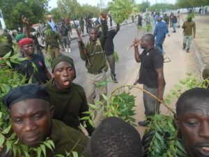 Strange! Police Officers Protest in Maiduguri (See Video).dailyfamily.ng