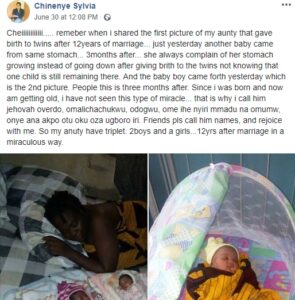 Woman Delivers Another Baby 3 Months After Giving Birth to Twins3.dailyfamily.ng