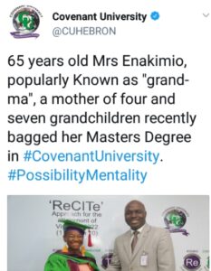 65-Year-Old Grandma Bags Masters Degree.dailyfamily.ng