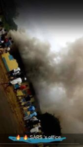 Commotion In Iwo As Youths Burn Down SARS Station3.dailyfamily.ng