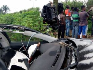 Man Escapes Death As Car Split In Two During Accident3.dailyfamily.ng