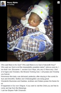 Woman Gives Birth After Carrying Pregnancy For 4 Years3.dailyfamily.ng