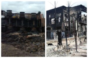 Sad! Church, hotel, shops burnt as tanker explodes in Rivers.