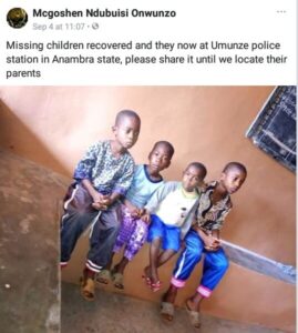 Four Children Found Parents Missing In Anambra State2.dailyfamily.ng