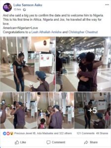 American Man Travels Down To Propose To Lover In Jos2.dailyfamily.ng