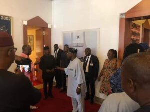 PHOTOS: Osinbajo and Amechi Visit Obasanjo in Otta