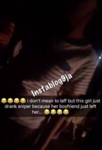 Lady Drinks Sniper Mixed With Soft Drink After Boyfriend Jilts Her.dailyfamily.ng